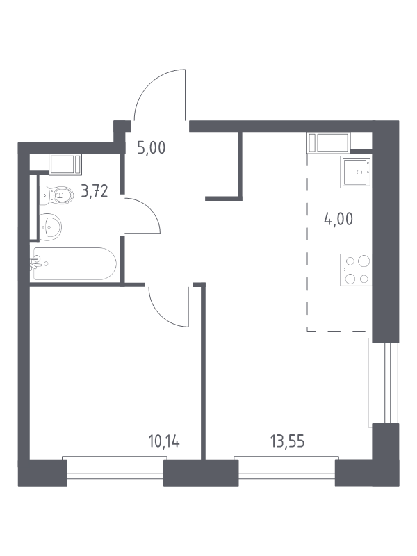2 ккв (Евро) 36,4 м²