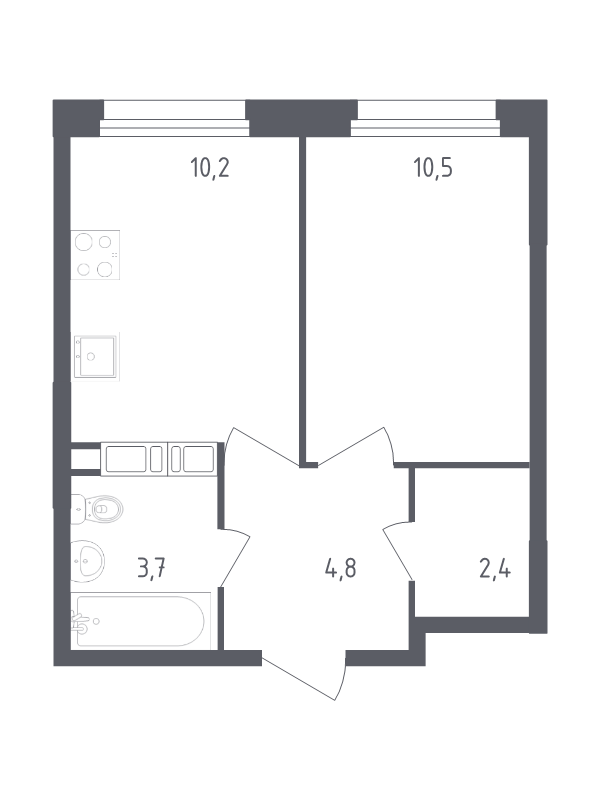 1 ккв 31,6 м²