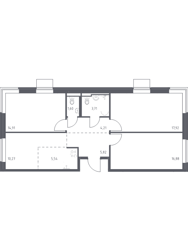 4 ккв (Евро) 80,9 м²