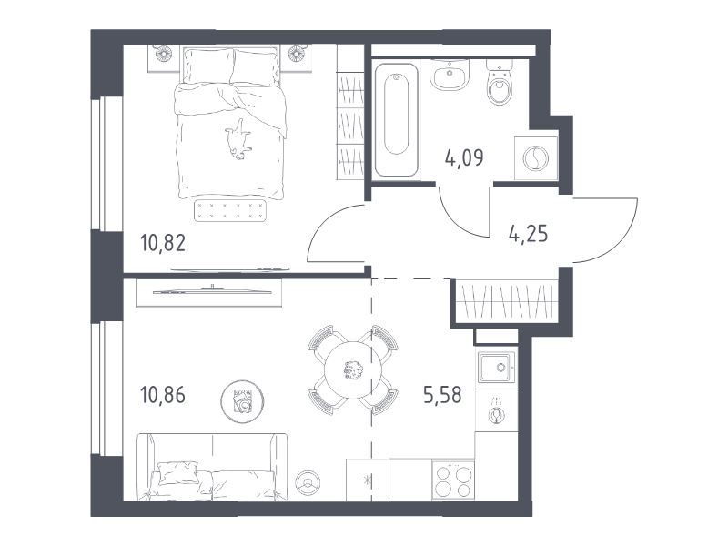 2 ккв (Евро) 35,6 м²