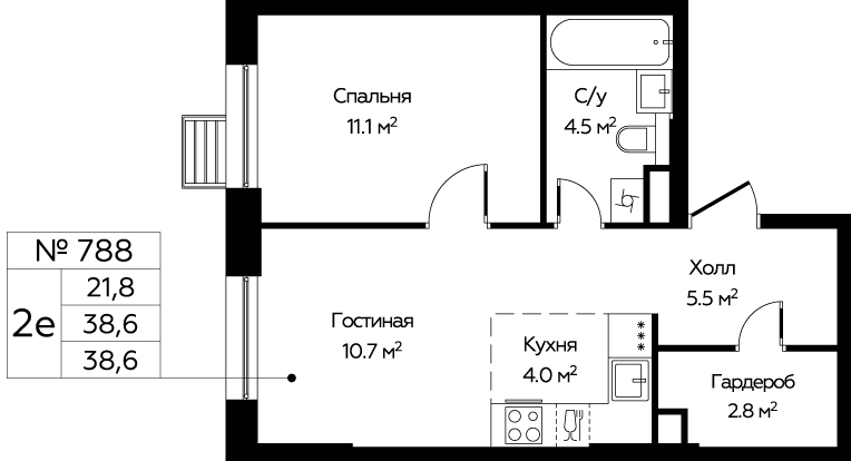 1 ккв 37,5 м²