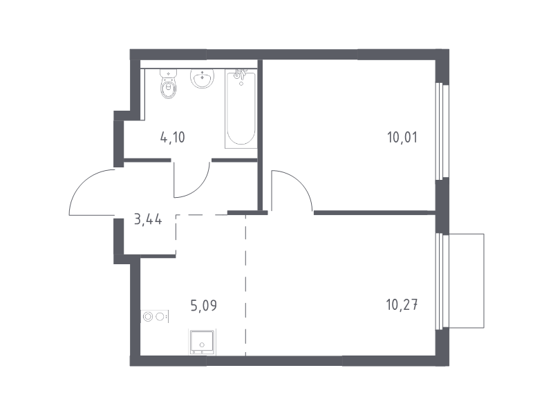2 ккв (Евро) 32,9 м²