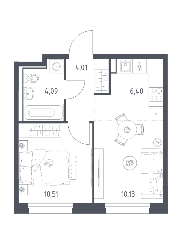 2 ккв (Евро) 35,1 м²