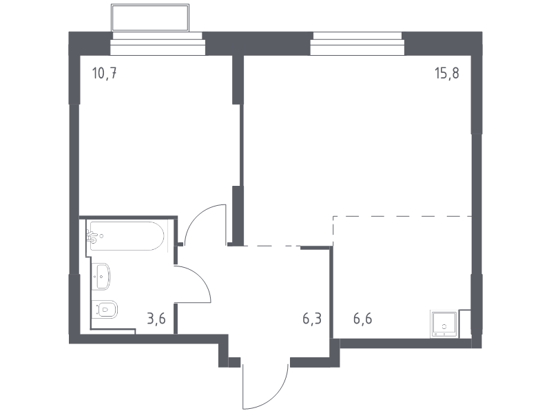 2 ккв (Евро) 43 м²