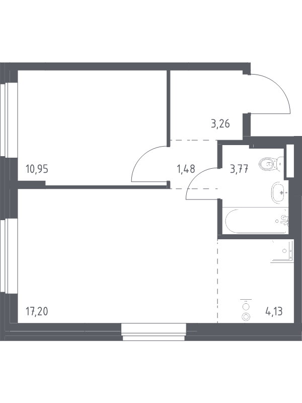 2 ккв (Евро) 40,8 м²