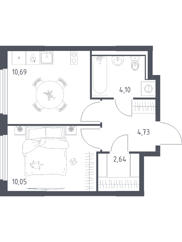 1 ккв 32,2 м²