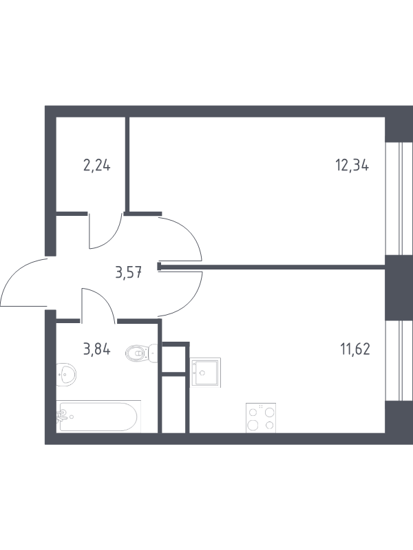 1 ккв 32,5 м²