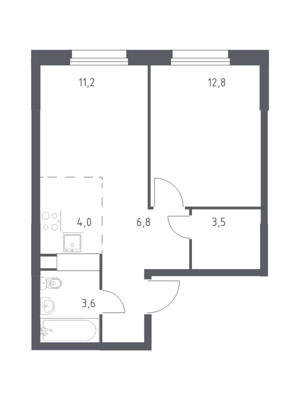 2 ккв (Евро) 40,8 м²
