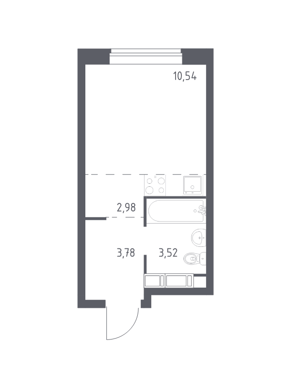 Студия 20,7 м²