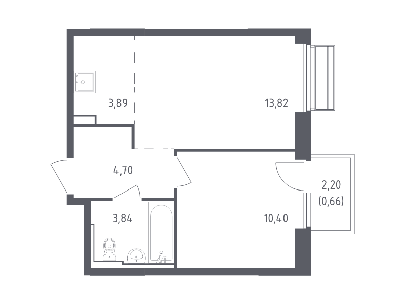 2 ккв (Евро) 37,3 м²