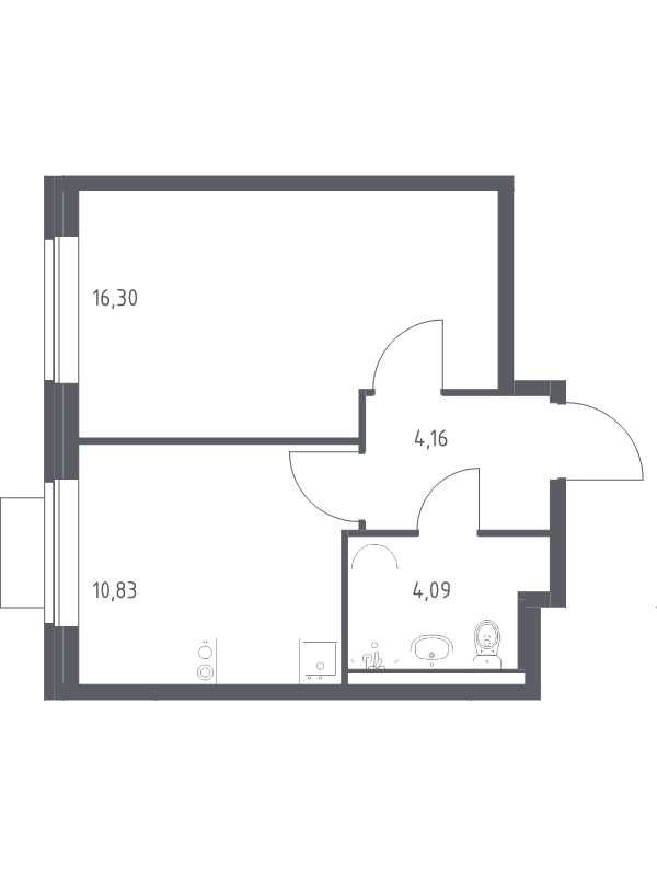 1 ккв 35,4 м²