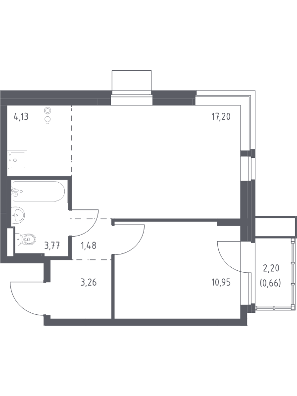 2 ккв (Евро) 41,5 м²