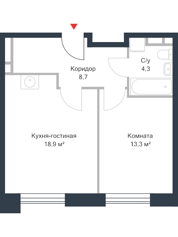 2 ккв (Евро) 45,2 м²