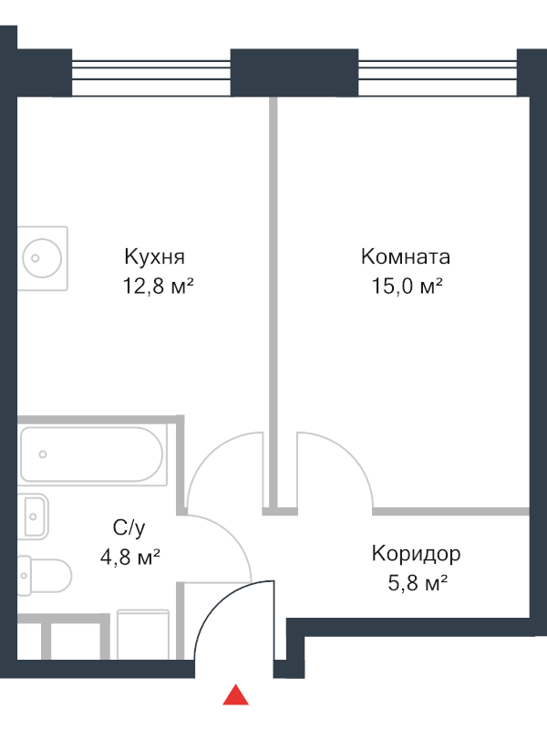 1 ккв 38,7 м²