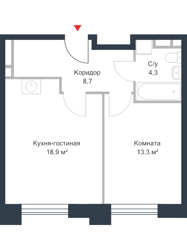 2 ккв (Евро) 45,2 м²