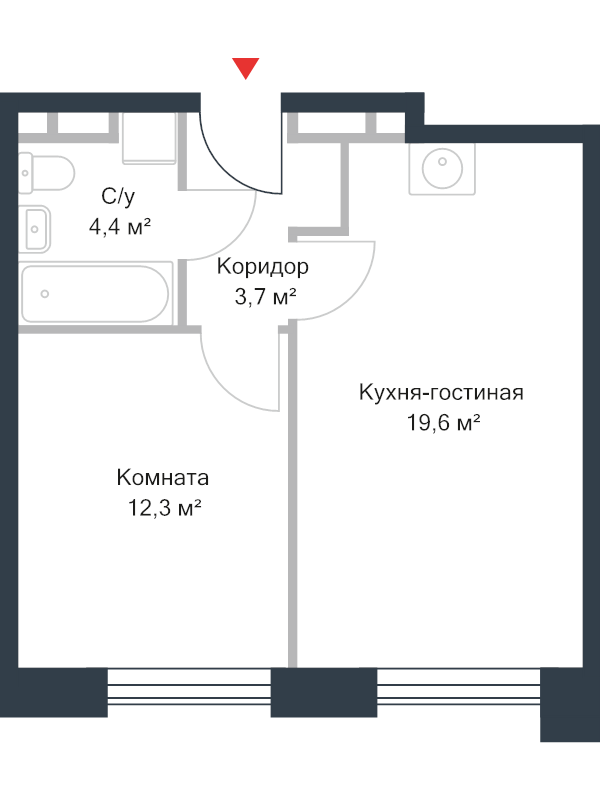 2 ккв (Евро) 39,9 м²