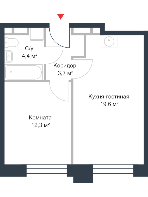 2 ккв (Евро) 39,9 м²