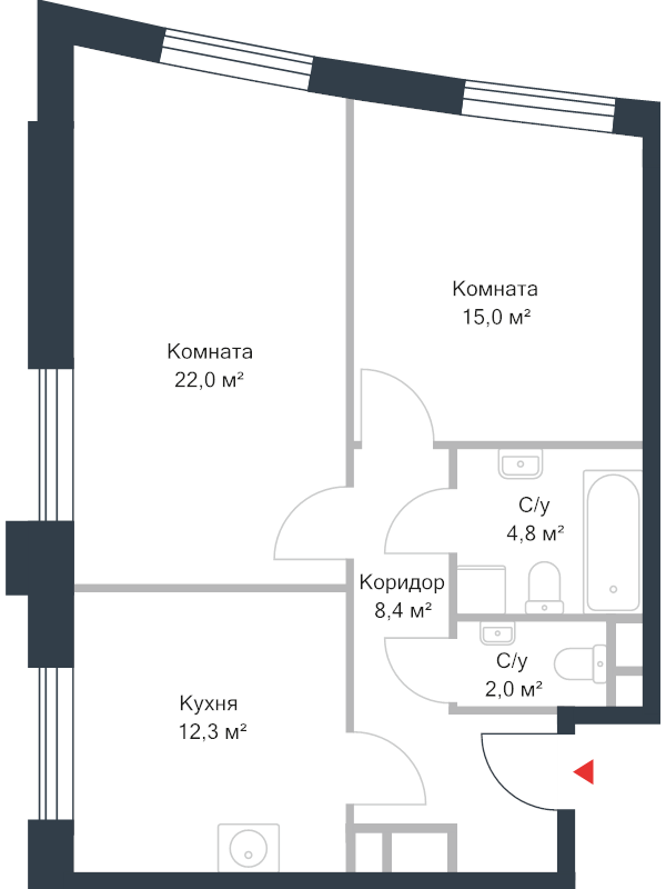 2 ккв 67,1 м²