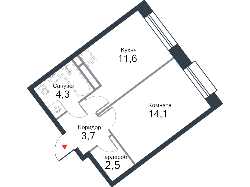 1 ккв 37 м²