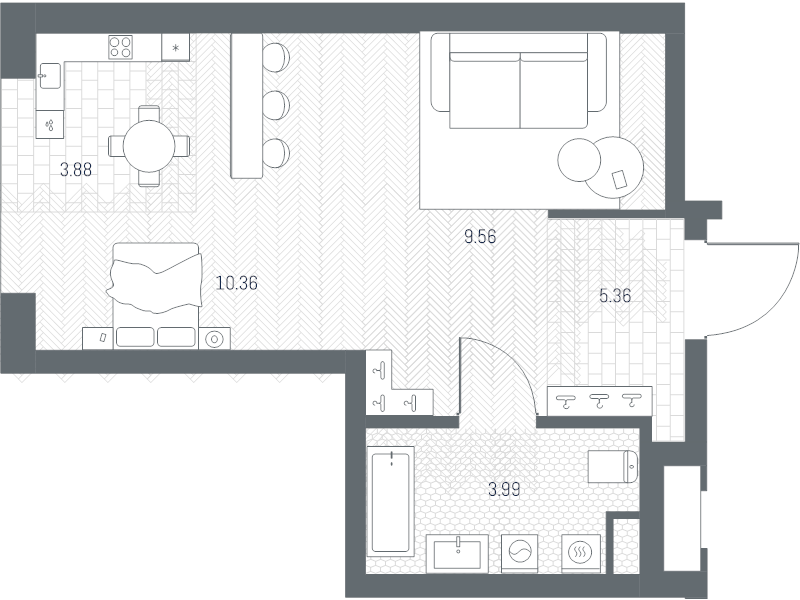 3 ккв (Евро) 61,8 м²