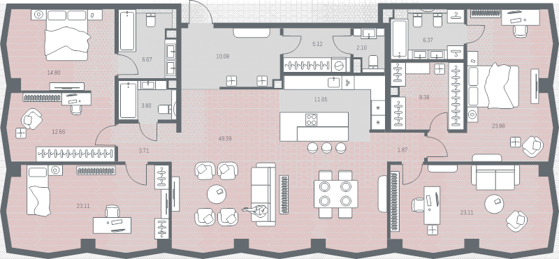 6 ккв (Евро) 206,6 м²