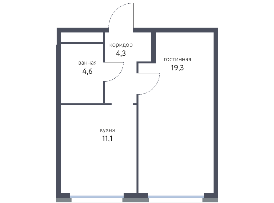 1 ккв 38,8 м²