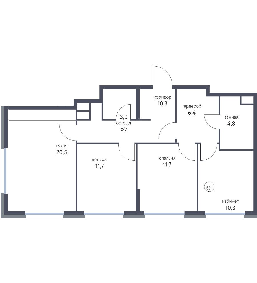 4 ккв (Евро) 78,7 м²