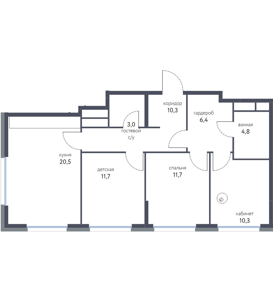 4 ккв (Евро) 77,6 м²