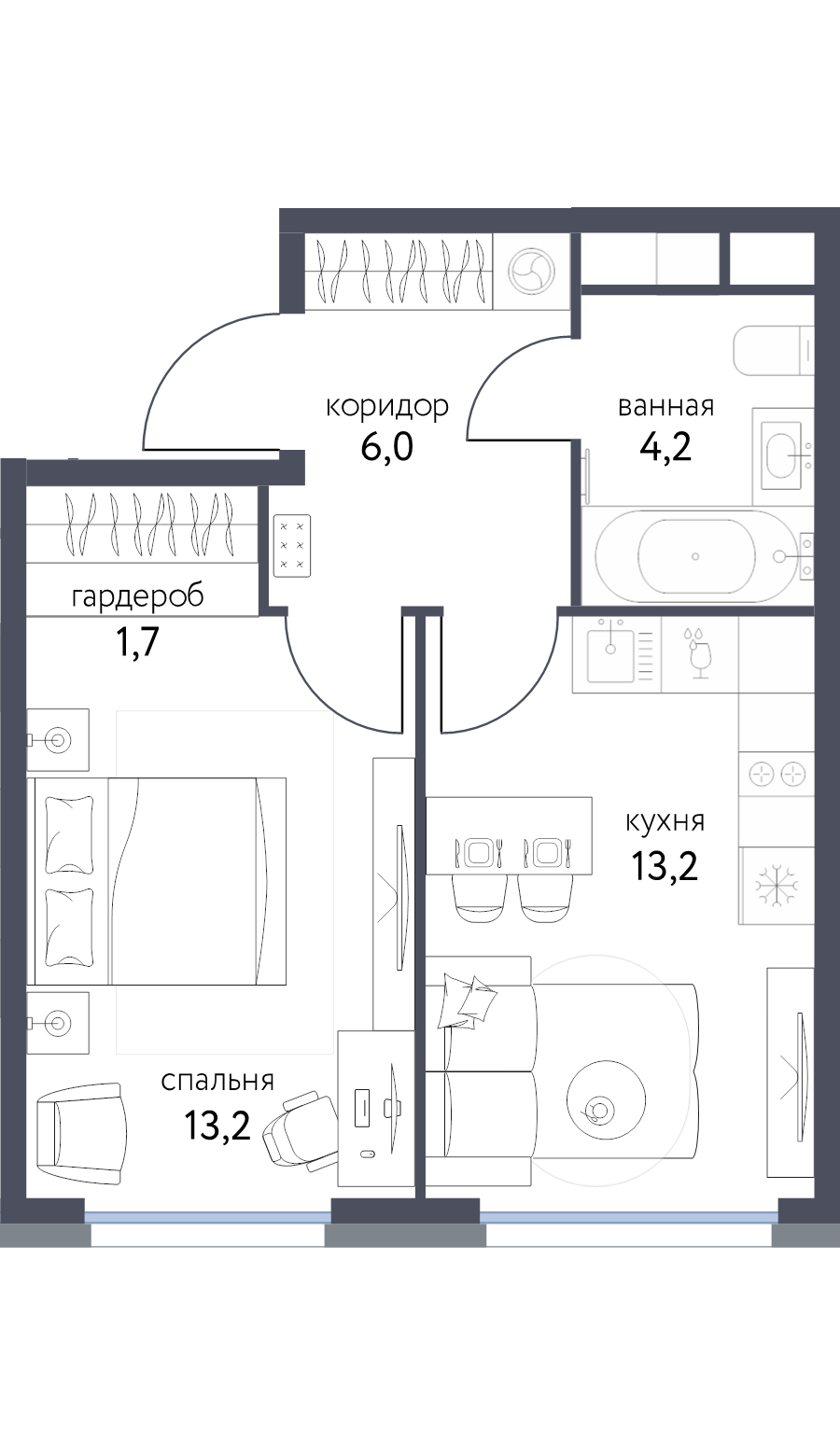 1 ккв 38,1 м²