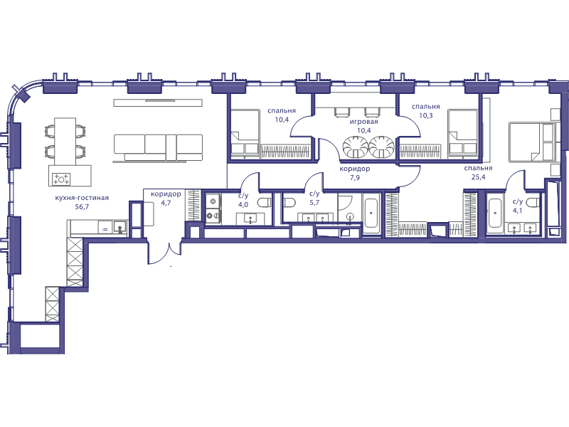 5 ккв (Евро) 139,6 м²