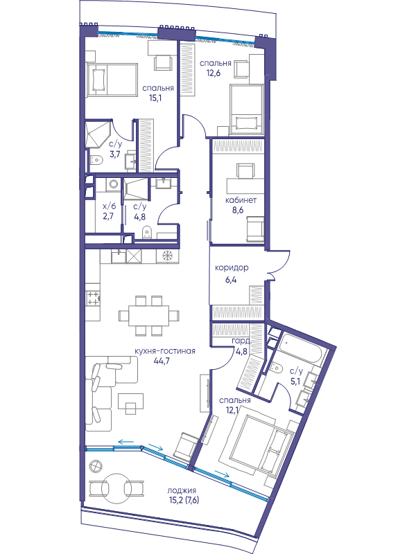 5 ккв (Евро) 128,2 м²