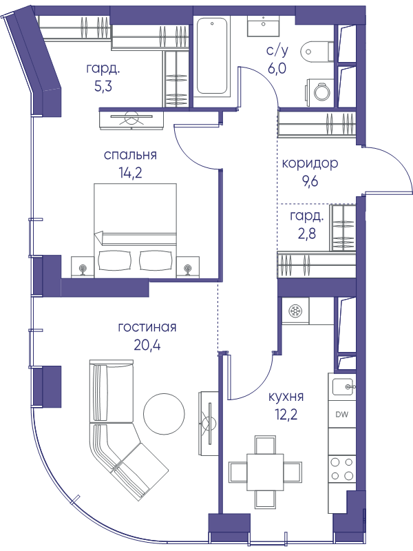 2 ккв 70,5 м²