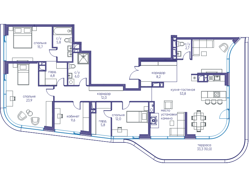 5 ккв (Евро) 173,3 м²