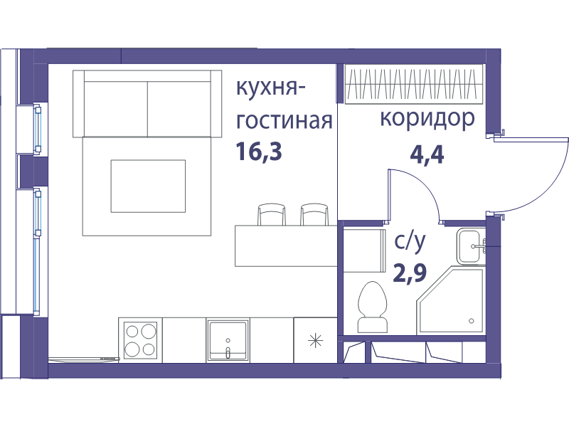 4 ккв (Евро) 94,1 м²