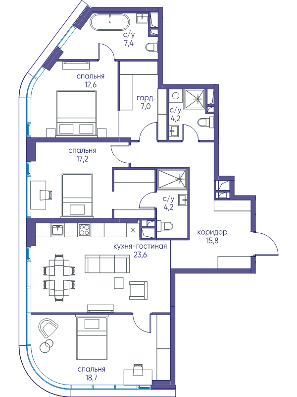 4 ккв (Евро) 110,6 м²