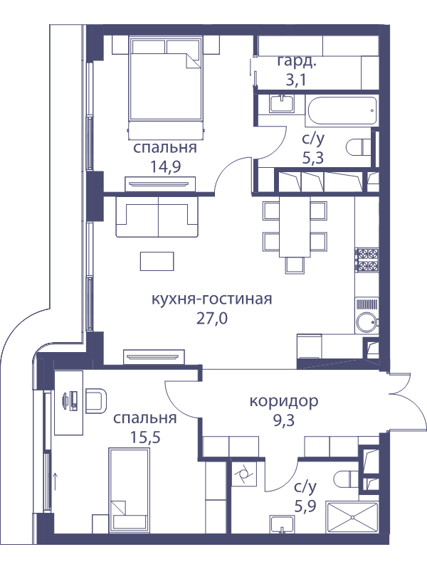 3 ккв (Евро)