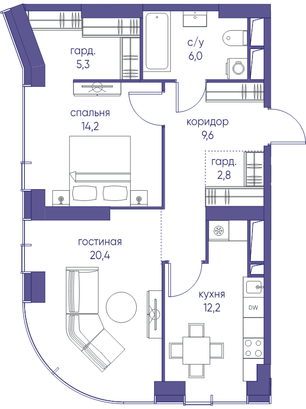 2 ккв 70,5 м²