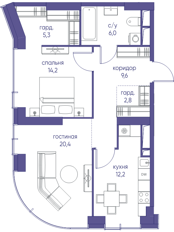 2 ккв 70,5 м²