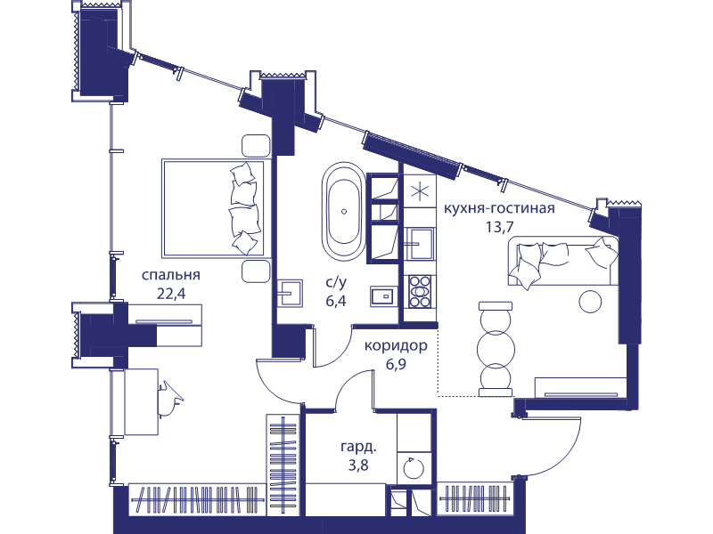 1 ккв 53,2 м²