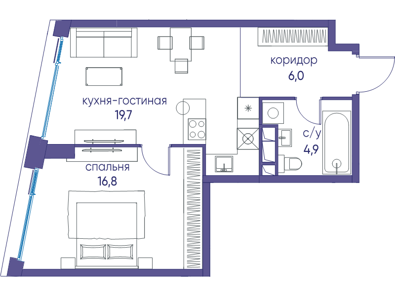 1 ккв 47,4 м²