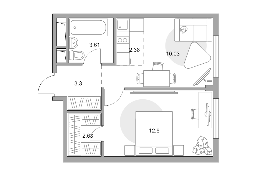 1 ккв 34,8 м²