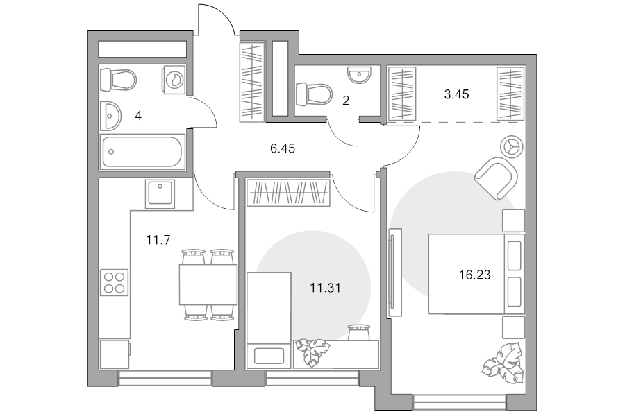 2 ккв 55,1 м²