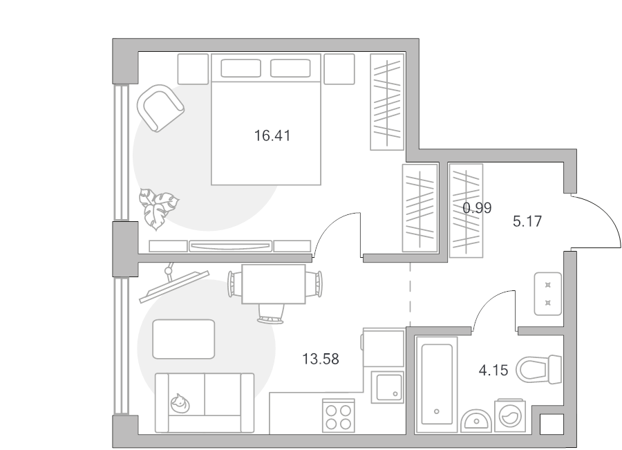 1 ккв 40,3 м²