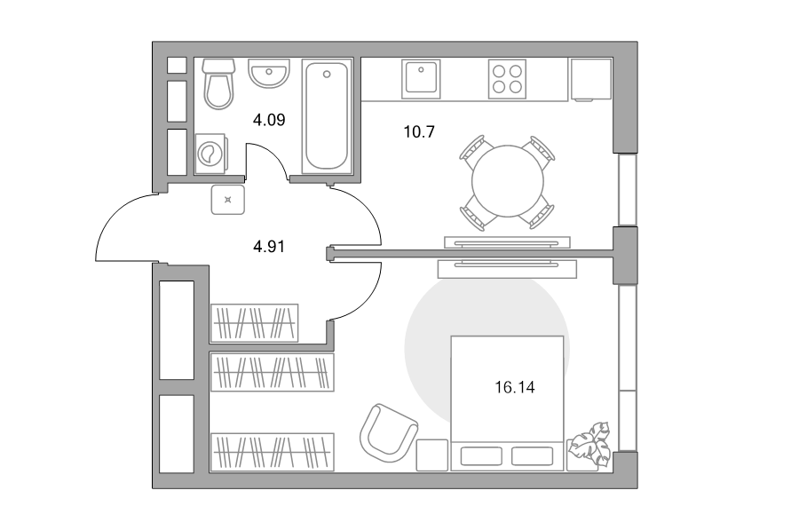 1 ккв 35,8 м²