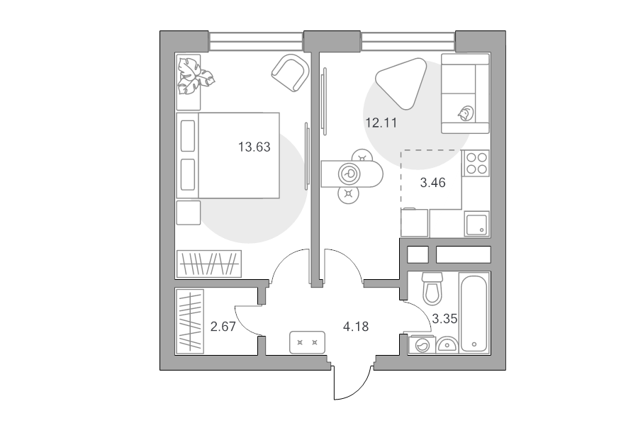 2 ккв (Евро) 39,4 м²