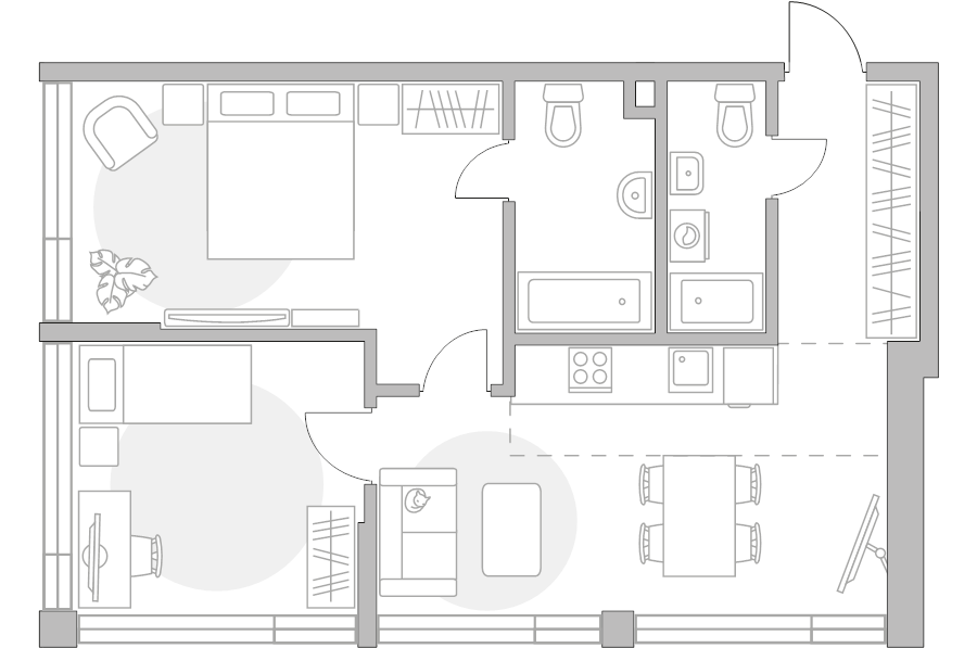 3 ккв (Евро) 59,5 м²