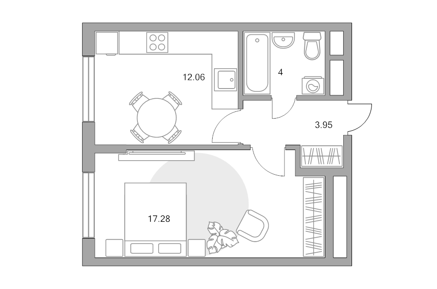 1 ккв 37,3 м²