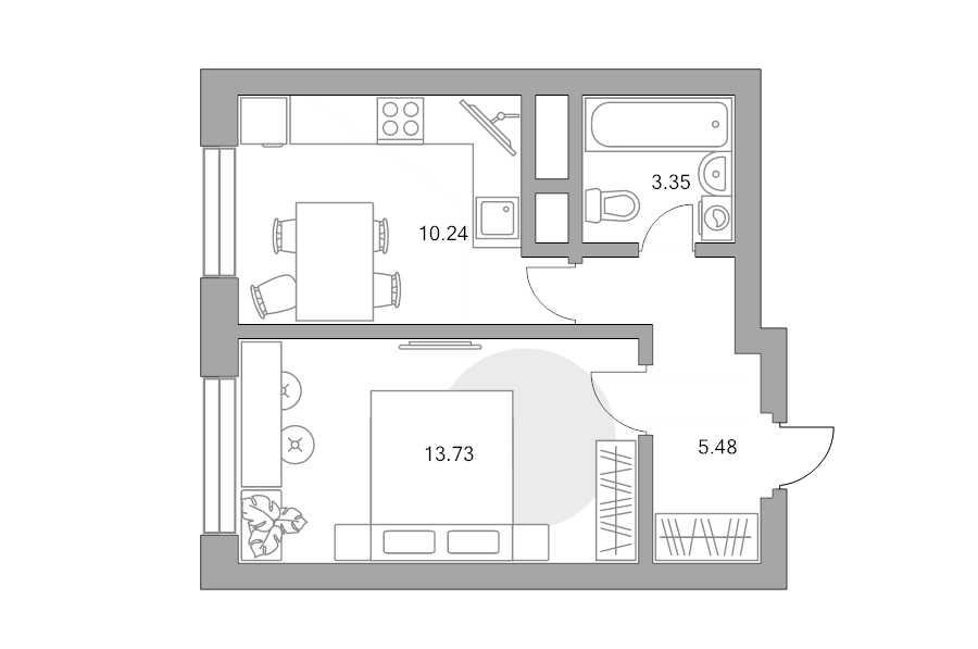 1 ккв 32,8 м²