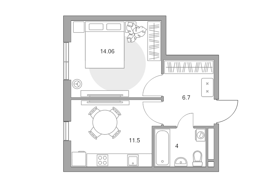 1 ккв 36,3 м²