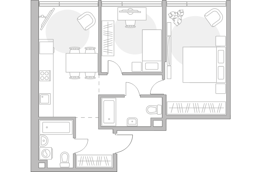 2 ккв 59,1 м²